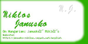 miklos janusko business card